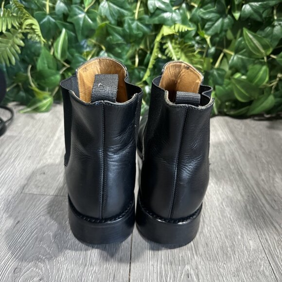 John Varvatos Chelsea Boot Sz 10 Black Leather Pull On Italy Made Distressed main image 7